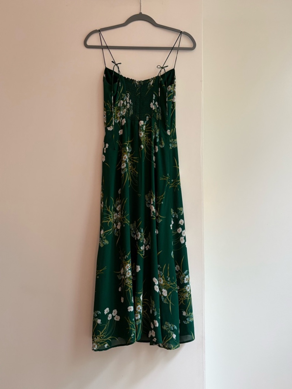 Reformation Green Floral Midi Slip Dress - Picture 2 of 8
